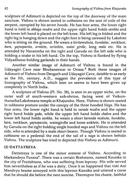 Iconography of Vishnu from Khajuraho - Retail Maharaj