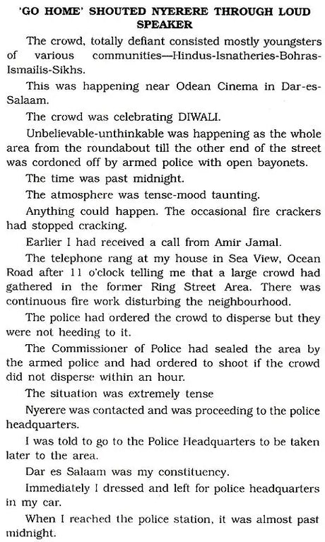 Marching with Nyerere- Africanisation of Asians - Retail Maharaj