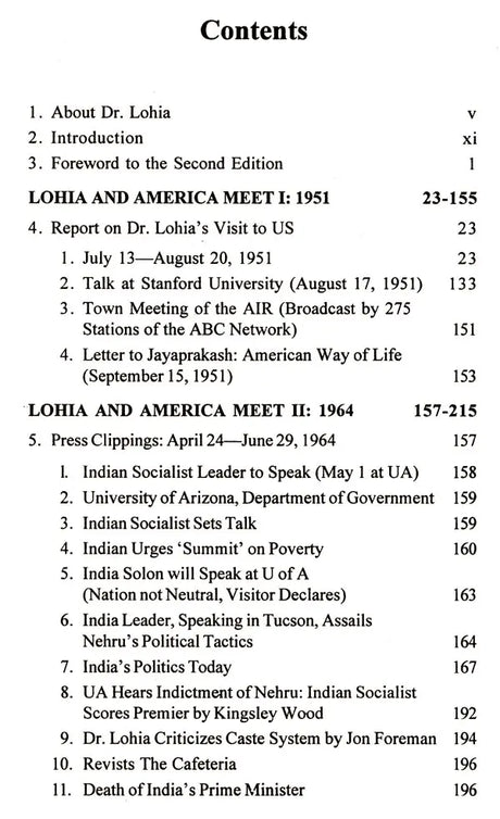 Lohia and America Meet 1951 & 1964 - Retail Maharaj