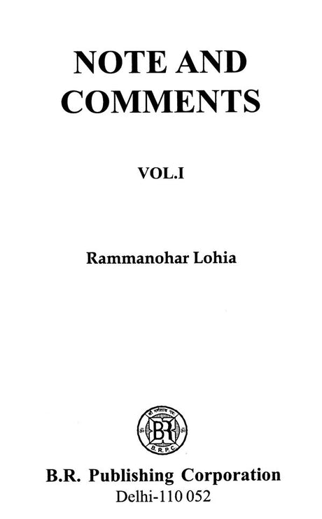 Note and Comments- Set of 2 Volumes (An Old and Rare Book) - Retail Maharaj