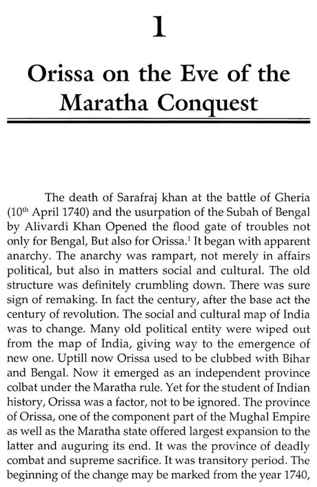Orissa Under Maratha Regime (1751-1803 A.D.) - Retail Maharaj