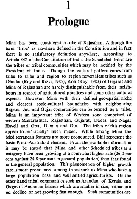 Mina: The Ruling Tribe Of Rajasthan (Social-Biological Appraisal) - Retail Maharaj