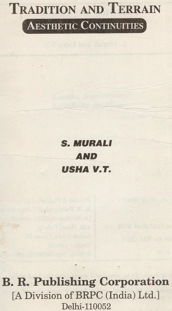 Tradition And Terrain-Aesthetic Continuities - Retail Maharaj