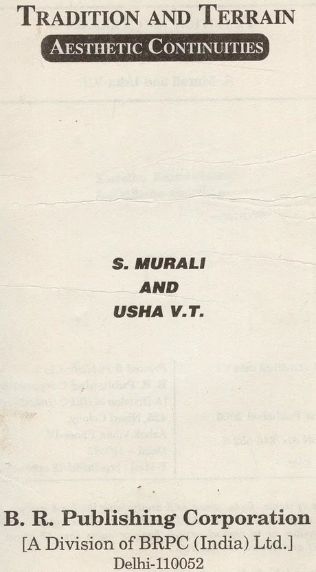 Tradition And Terrain-Aesthetic Continuities - Retail Maharaj