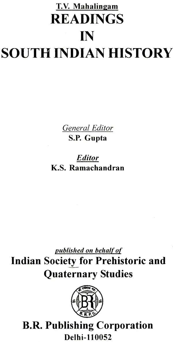 Readings in South Indian History - Retail Maharaj