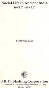 Social Life in Ancient India 800 B.C. - 183 B.C. - Retail Maharaj