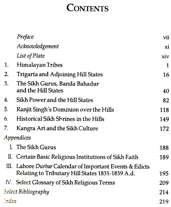 The Sikhs And The Kangra Hill States [1469-1846 A.D.] - Retail Maharaj