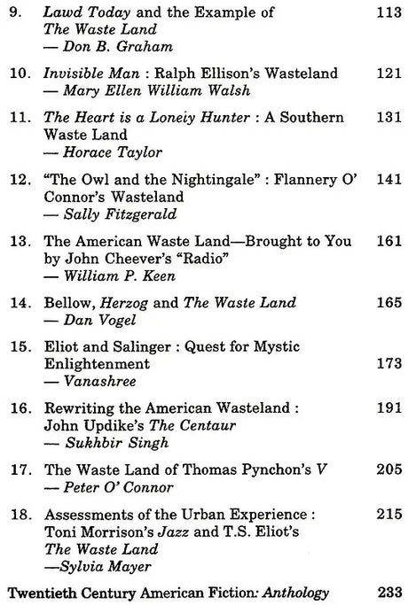 Twentieth Century American Fiction - T.S Eliot's Children - Retail Maharaj