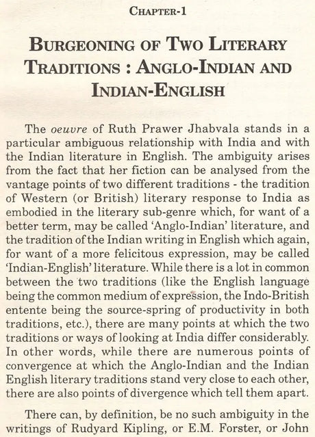 Ruth Jhabvala's India - Image of India in The Fiction of Ruth Prawer Jhabvala (An Old & Rare Book) - Retail Maharaj