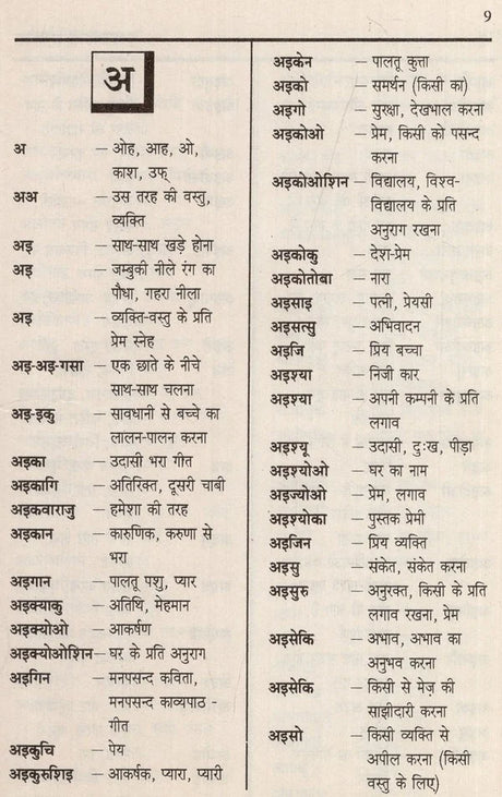 जापानी हिन्दी शब्दकोश: Japanese Hindi Dictionary - Retail Maharaj