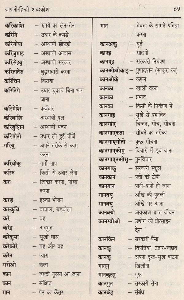 जापानी हिन्दी शब्दकोश: Japanese Hindi Dictionary - Retail Maharaj