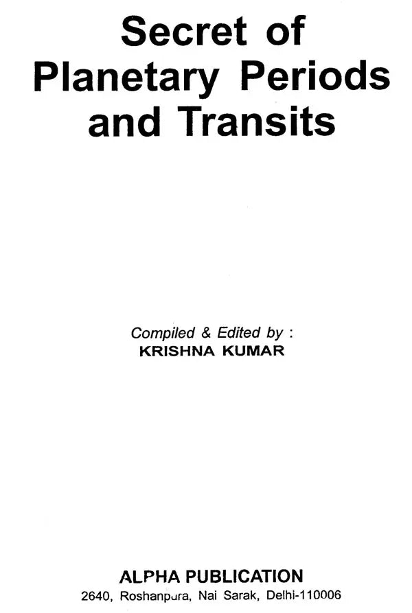 Secret of Planetary Periods and Transits - Retail Maharaj