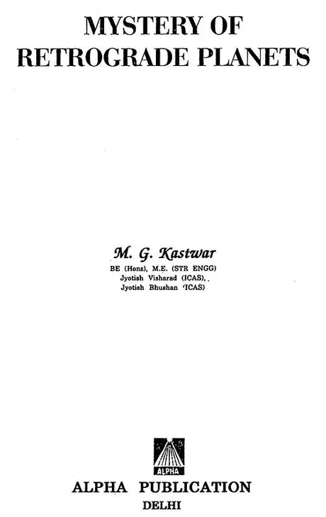 Mystery of Retrograde Planets - Retail Maharaj
