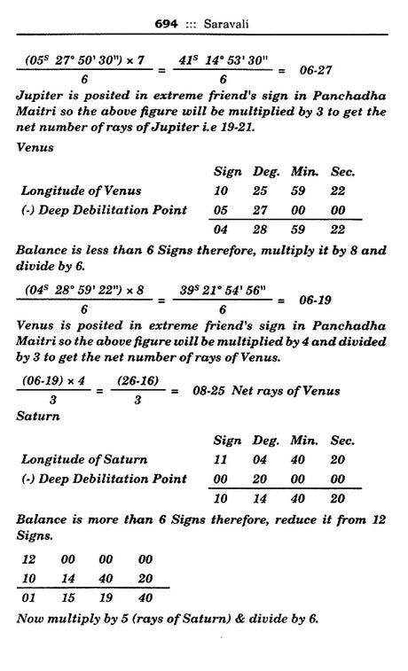 Saravali - An Extraordinary Treatise on Astrology - Retail Maharaj