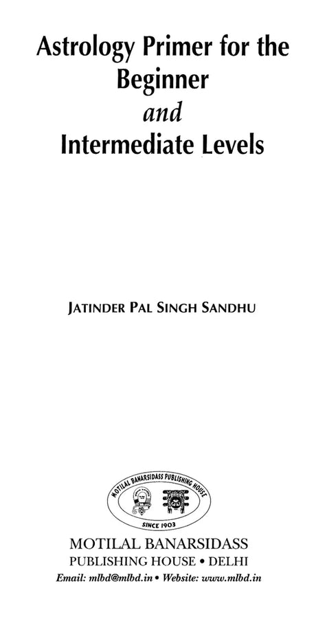 Astrology Primer [English] By Jatinder Pal Singh Sandhu - Retail Maharaj