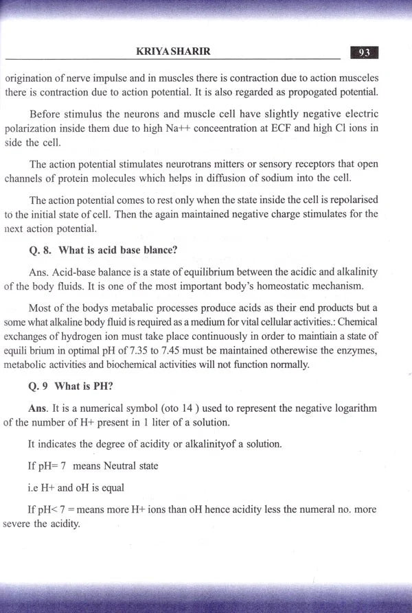 Kriya Sharir Paper-1: Questions and Answers (According to NCISM Syllabus) - Retail Maharaj