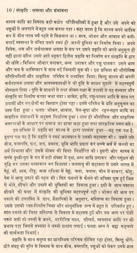 संस्कृति : समस्या और संभावना: Culture: Problem and Prospect (An Old And Rare Book) - Retail Maharaj