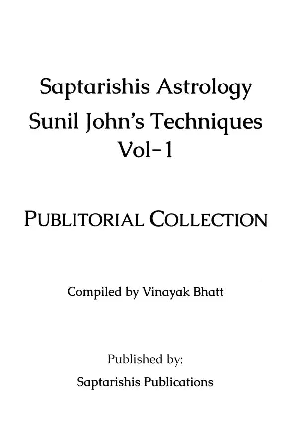 Saptarishis Astrology Sunil John&
