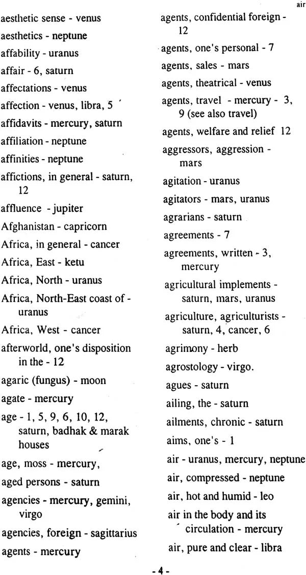 Dictionary of Significators in Astrology [English] - Retail Maharaj
