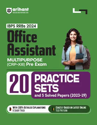 IBPS RRBs 2024 Office Assistant Multipurpose (CRPXIII) Pra. Pariksha 20 Practice Sets Ayum 5 Solved Papers - Retail Maharaj
