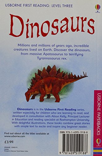 Dinosaurs -Level 3 (Usborne First Reading) [Paperback] Sarah Courtauld - Retail Maharaj