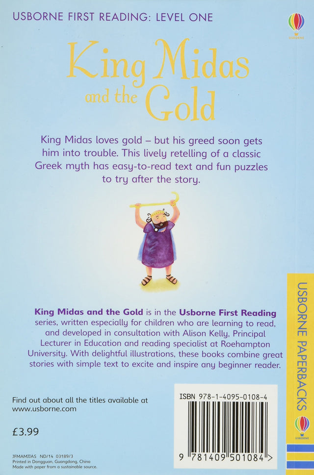 King Midas & The Gold - Level 1 (Usborne Young Reading) [Paperback] Alex Frith - Retail Maharaj