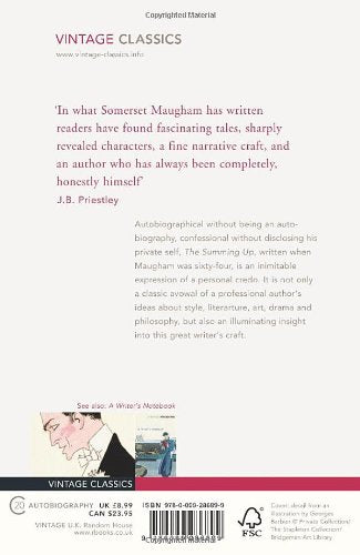 The Summing Up (Vintage Classics) [Paperback] Maugham, W. Somerset - Retail Maharaj