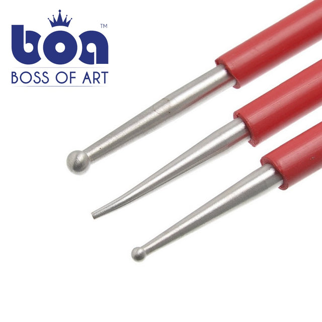 Boss Of Art – Embossing Double Ended Tool Set of 3 - Retail Maharaj