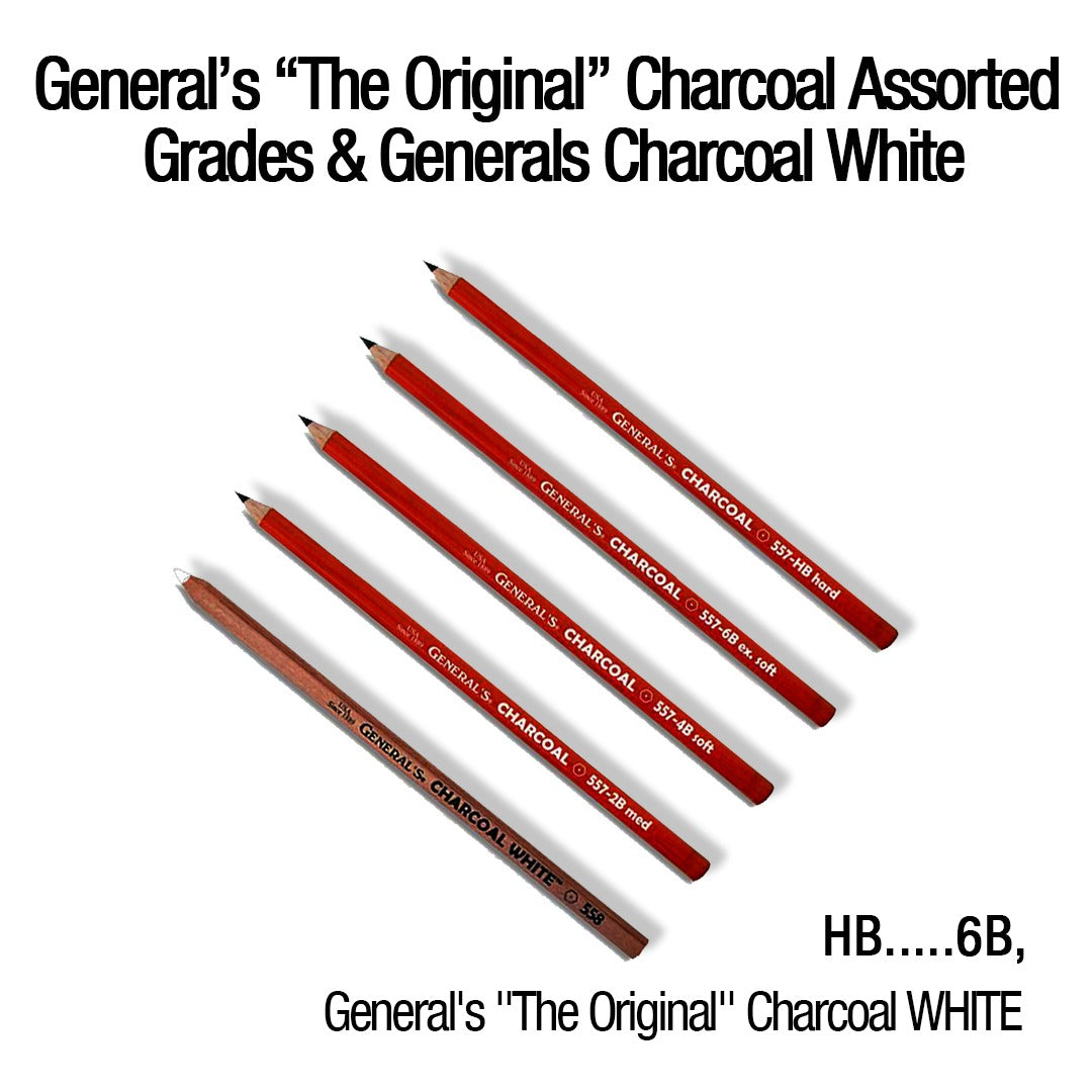 General’s “The Original” Charcoal Pencils – Assorted Grades & White