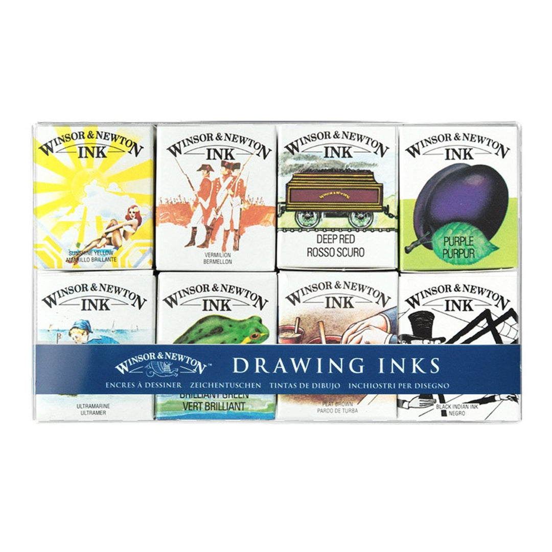 Winsor & Newton Drawing Ink Set of 8