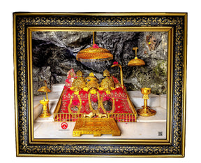 Wooden LED Frame 10"x12" - Mata Vaishno Devi - Retail Maharaj