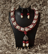Cowrie Charm Tribal Necklace Set