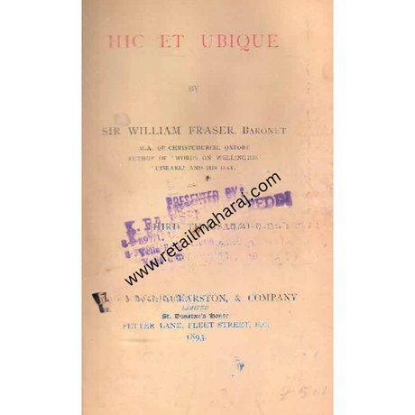 hic et ubique 1st edition - Retail Maharaj